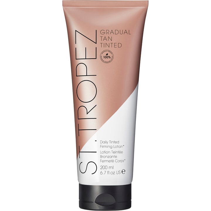 St. Tropez Gradual Tan Tinted 200 ml opstrammende selvbruner i en bronze og hvid tube med sort låg
