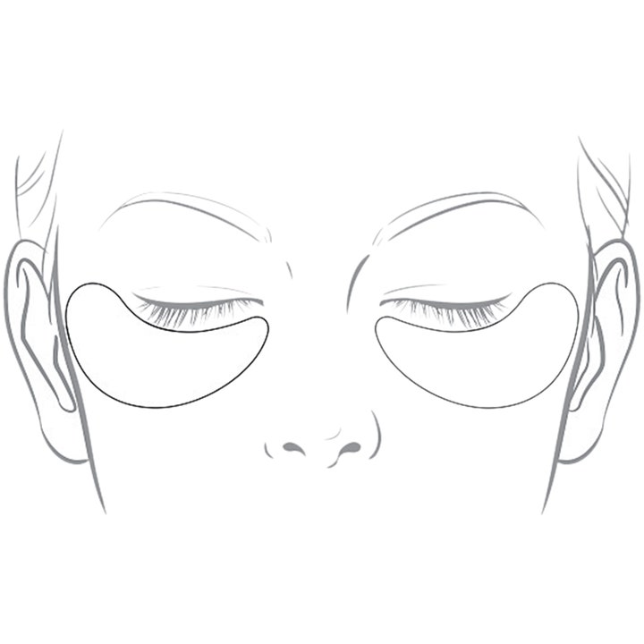 Sensai Cellular Performance Extra Intensive 10 Minutes Revitalizing Pads 60 g øjenmasker i illustration af påføring.