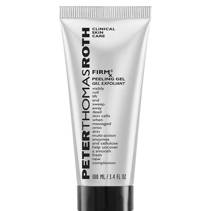 Peter Thomas Roth FIRMx Peeling Gel 100 ml eksfolierende ansigtsgel i en stilren hvid tube med sort låg