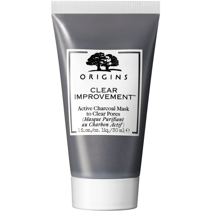 Origins Clear Improvement Active Charcoal Mask 30 ml ansigtsmaske mod urenheder i mørkegrå tube med hvidt låg