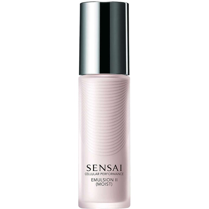 Sensai Cellular Performance Emulsion II Moist 100ml fugtgivende ansigtscreme i lyserød flaske med sølvlåg