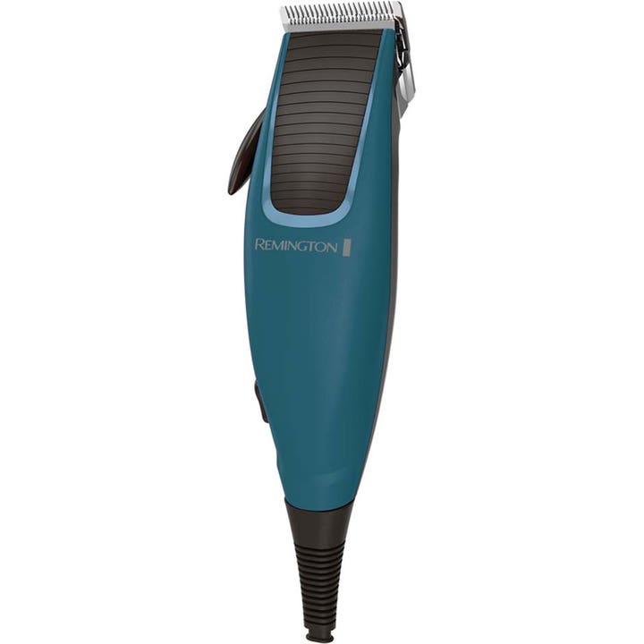 Remington HC5035 ColourCut hårtrimmer til præcis klipning i blå og sort design med skarpe blade af rustfrit stål