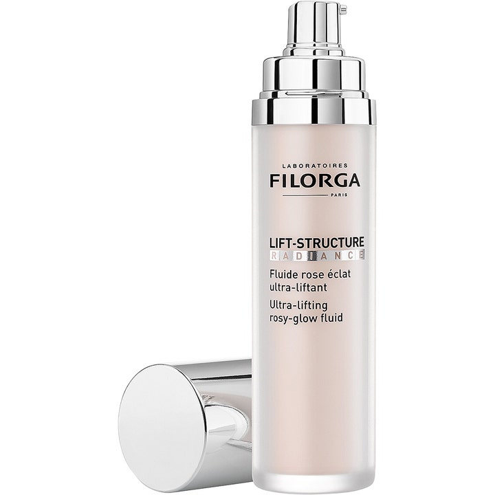 FILORGA Lift-Structure Radiance 50 ml opstrammende dagcreme der giver glød i frostet flaske med sølvpumpe