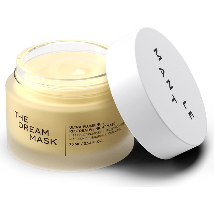 MANTLE The Dream Mask 75 ml plejende natmaske med en cremet lysegul tekstur der giver fugt og glød