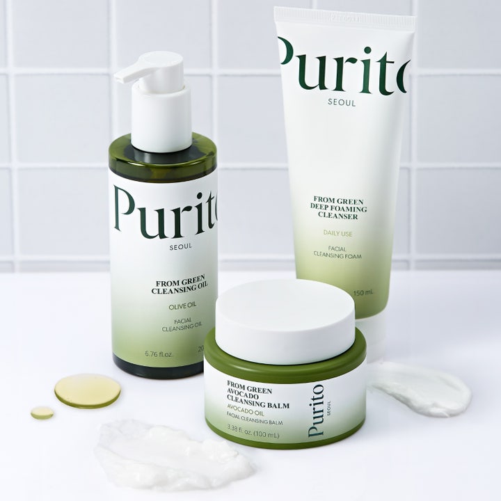 Purito From Green Deep Foaming Cleanser 150 ml renseskum i hvid tube der trykkes ud som cremet hvid konsistens.