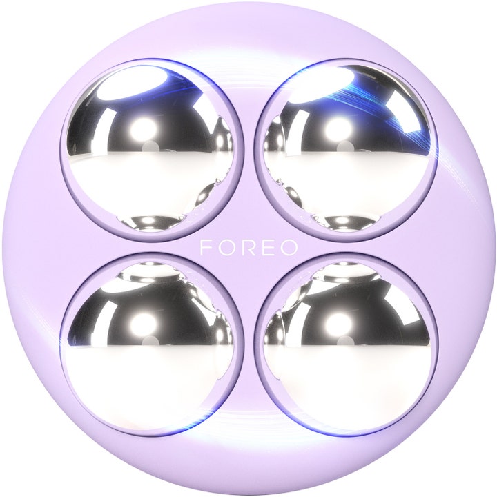 Foreo Bear 2 Body 1 stk opstrammende microcurrent-enhed til kroppen i lilla silikone med fire metalkugler