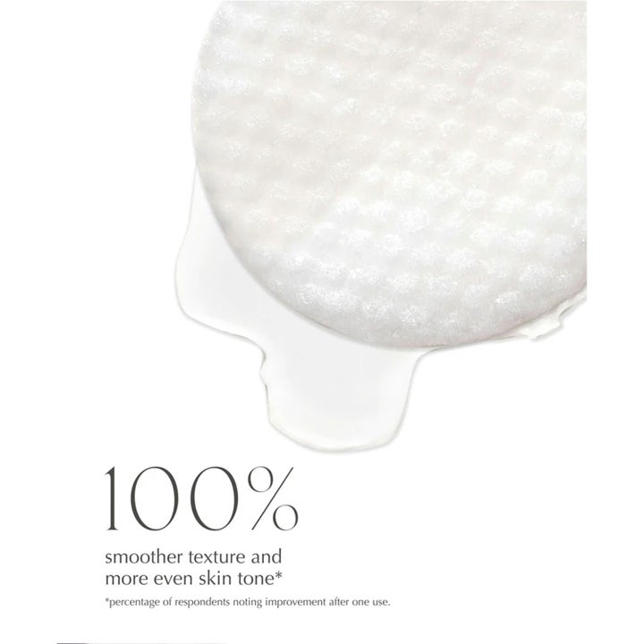 Exuviance Daily Resurfacing Peel 58 ml med tekstureret hvid peelingrondel der giver en jævnere hudtone