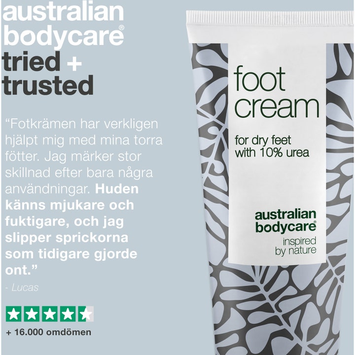 Australian Bodycare Foot Cream 100 ml blødgørende fodcreme med 10% urea mod tørre fødder og revner