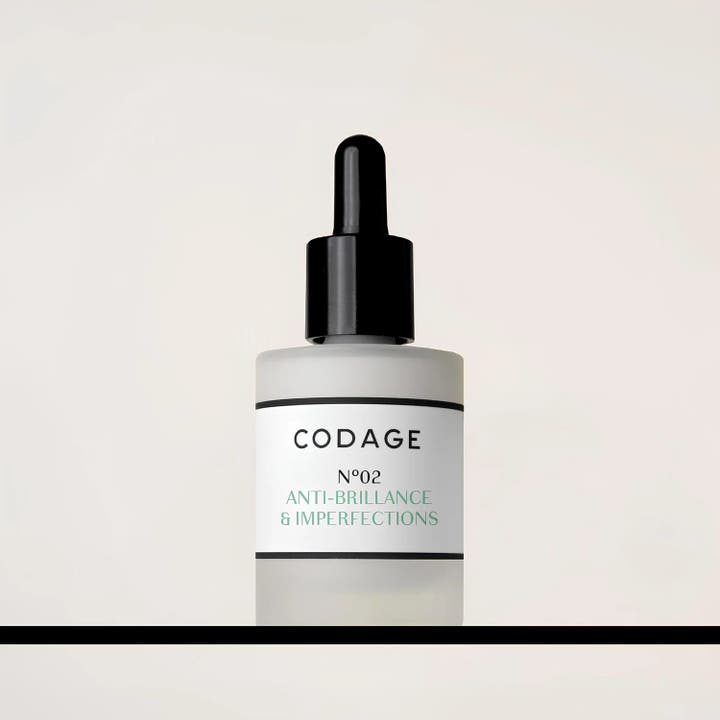 Codage Paris The Serum N°02 30 ml matterende serum mod urenheder i frostet glasflaske med sort pipette