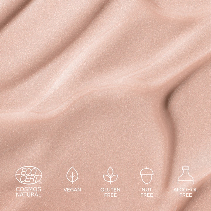 MÁDARA H2O Tint Hyaluron Tinted Serum 30 ml med vegansk formel og cremet lyserød tekstur