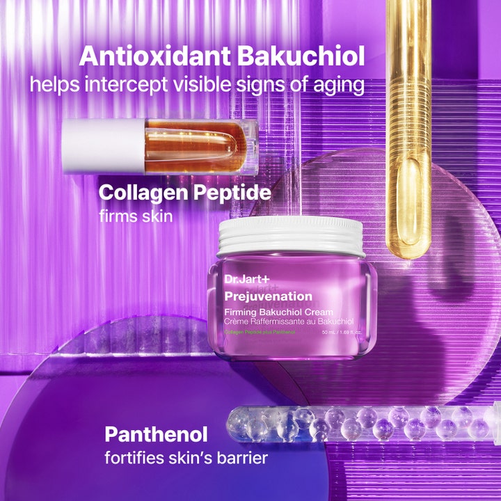 Dr.Jart+ Prejuvenation Firming Bakuchiol Cream 50 ml opstrammende ansigtscreme i lilla krukke med collagen og panthenol