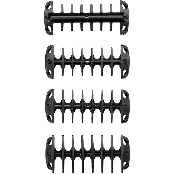 BaByliss Super X Metal X Blade Black 1 stk skægtrimmer med fire sorte afstandskamme til præcis styling.