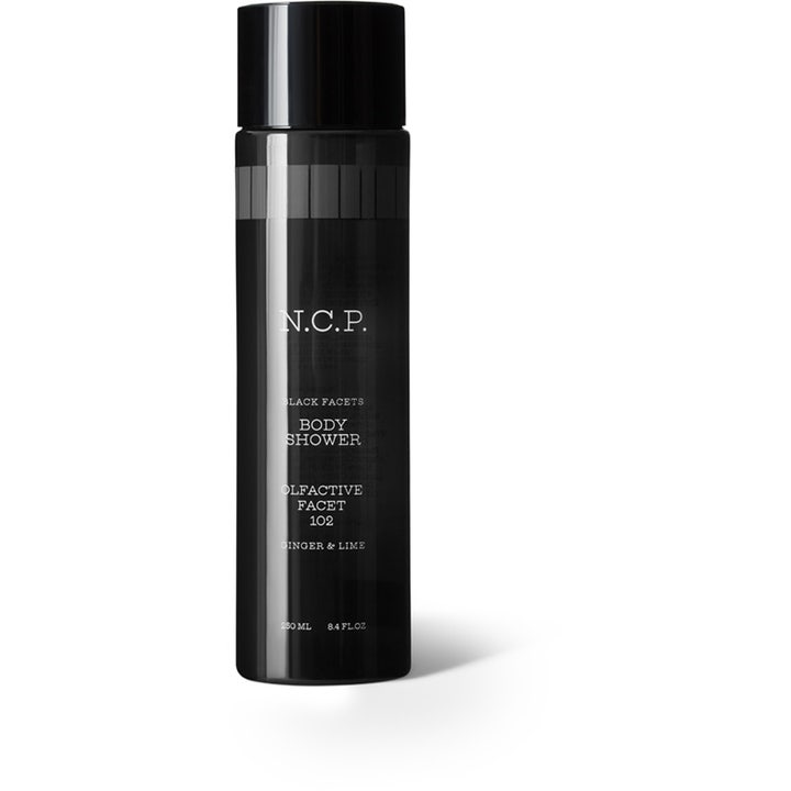 N.C.P. Olfactive Facet 102 Ginger & Lime Body Shower 250 ml opfriskende kropsvask i slank sort plastflaske