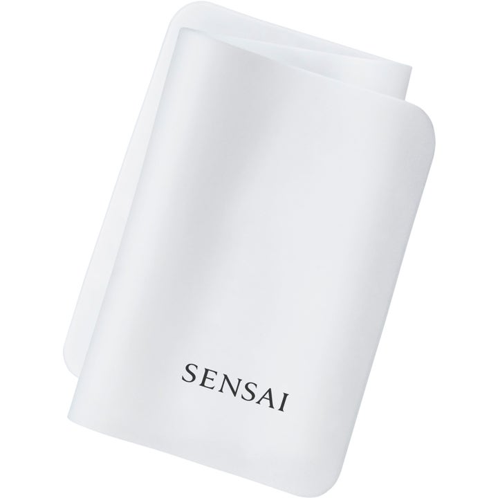 Sensai Silky Purifying Double Cleansing Limited Set hvid renseklud med sort logo til ansigtspleje