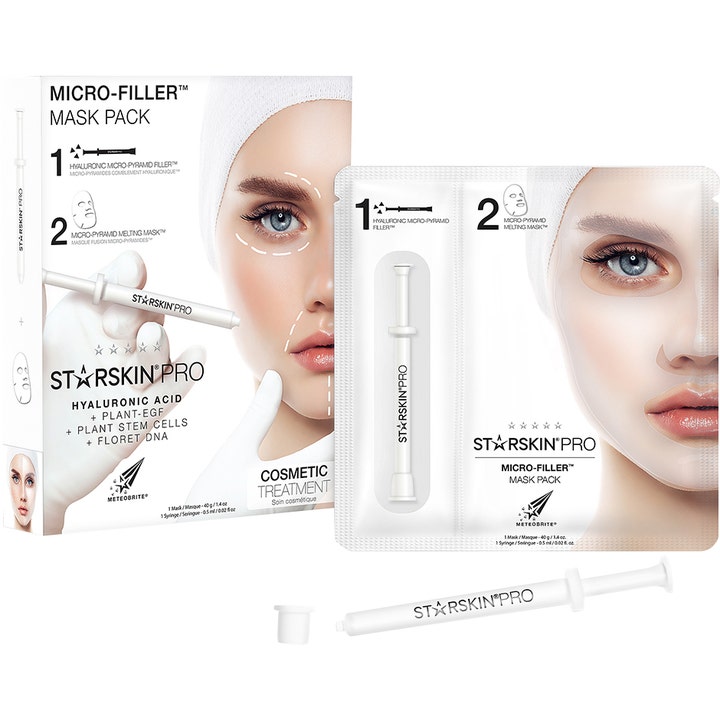 Starskin Micro Filler Mask Pack 40 g fugtgivende ansigtsmaske med hyaluronsyre og hvid applikator sprøjte