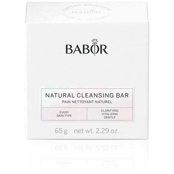 Babor Natural Cleansing Bar 65 g rensende ansigtsvask i hvid papæske til alle hudtyper