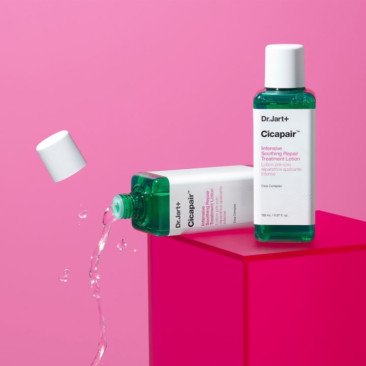 Dr.Jart+ Cicapair Intensive Soothing Repair Treatment Lotion 150 ml beroligende toner i grøn flaske med klar væske