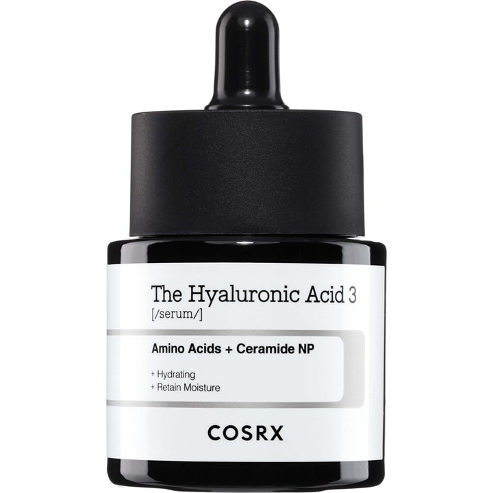COSRX The Hyaluronic Acid 3 Serum 20ml fugtgivende serum i mørk glasflaske med sort pipettelåg