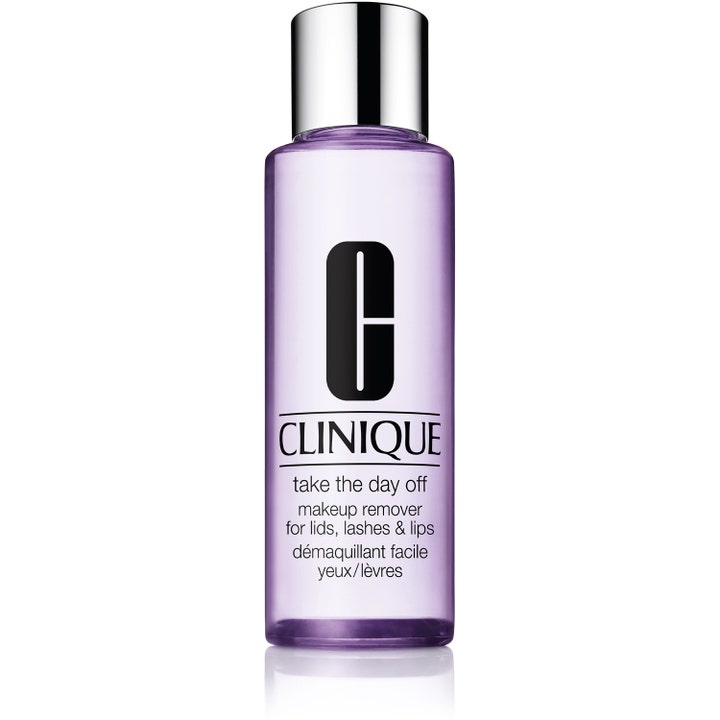 Clinique Take The Day Off Makeup Remover 125ml skånsom makeupfjerner i lilla gennemsigtig flaske med sølvlåg