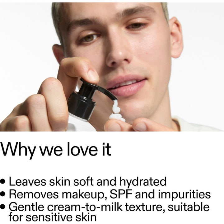 The INKEY List Hydrating Cream to Milk Cleanser 180 ml fugtgivende ansigtsrens med cremet hvid tekstur på huden