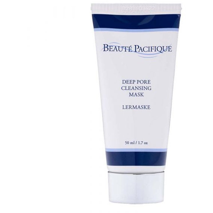 Beauté Pacifique Deep Pore Cleansing Mask 50 ml dybderensende lermaske i hvid tube med blå detaljer og sølvlåg.