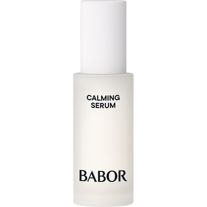 Babor Skinovage Calming Serum 30 ml beroligende ansigtsserum der lindrer huden i frostet glasflaske med hvidt låg
