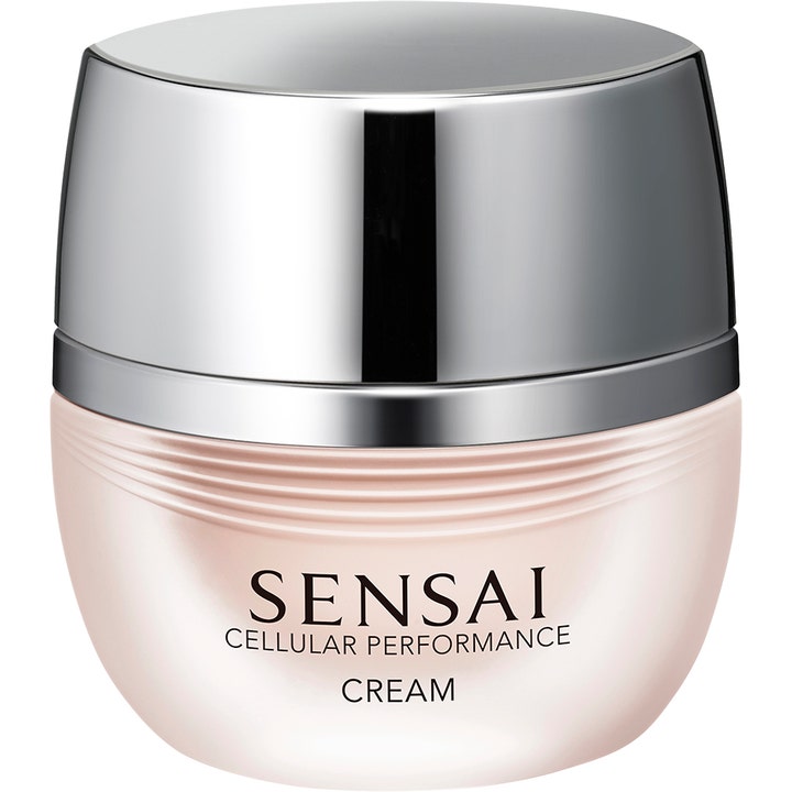 Sensai Cellular Performance Cream 40ml opstrammende ansigtscreme i perlemorsrosa krukke med blankt sølvlåg
