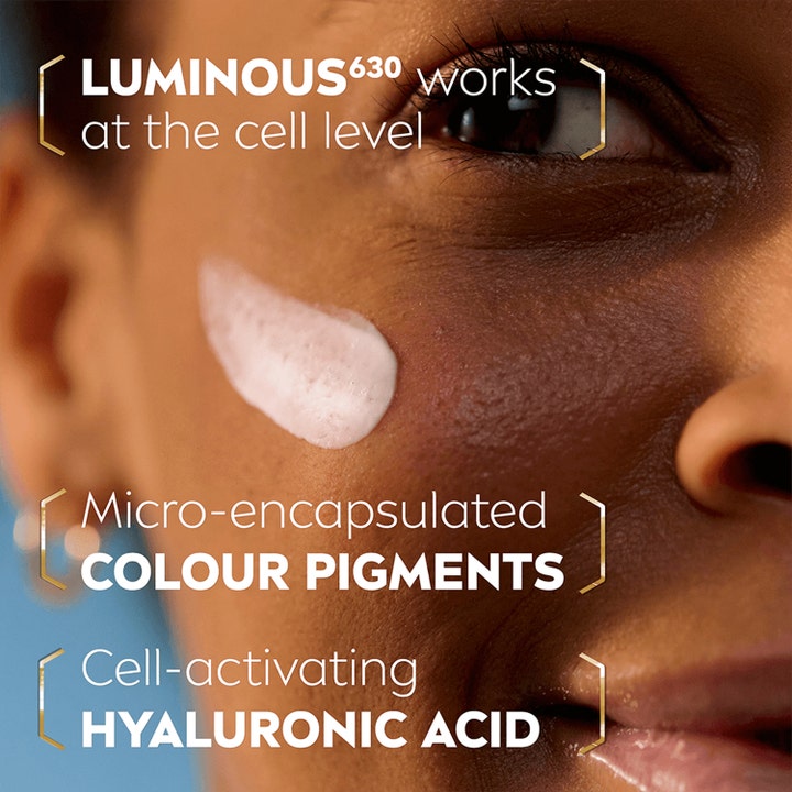NIVEA Luminous 630 Anti Dark-Spot CC Fluid Dark SPF30 40 ml serum mod mørke pletter med farvepigmenter og hyaluronsyre