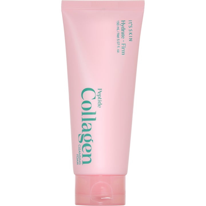 It'S SKIN Peptide Collagen Cleansing Foam 150 ml fugtgivende renseskum i en lyserød tube med grøn skrift