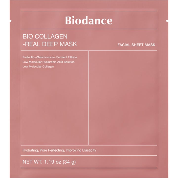 Biodance Bio Collagen-Real Deep Mask 34 g fugtgivende sheet mask i støvet rosa indpakning