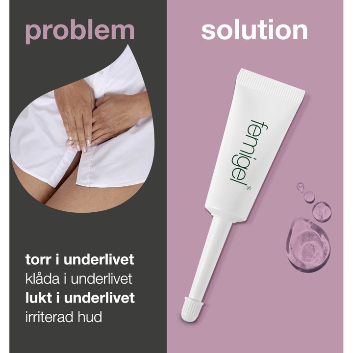 Australian Bodycare Femigel 25 ml intimpleje mod kløe og tørhed i en hvid tube med applikator og klar gel