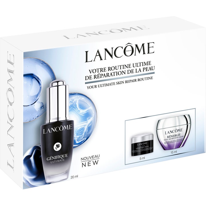 Lancôme Génifique Starter Kit 2025 1 stk hudplejesæt til hudreparation i hvid æske med serum og ansigtscreme