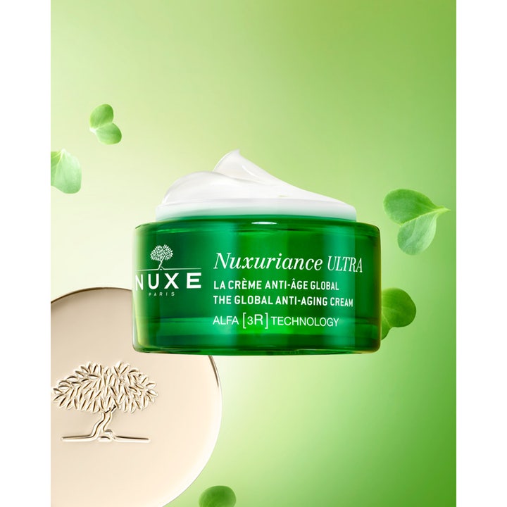 Nuxe Nuxuriance ULTRA 50 ml anti-age dagcreme i grøn krukke med fyldig hvid creme og ALFA [3R] TECHNOLOGY.