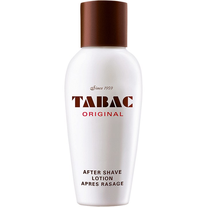 Tabac Original After Shave Lotion 100ml beroligende efterbarbering i ikonisk hvid flaske med brunt skruelåg