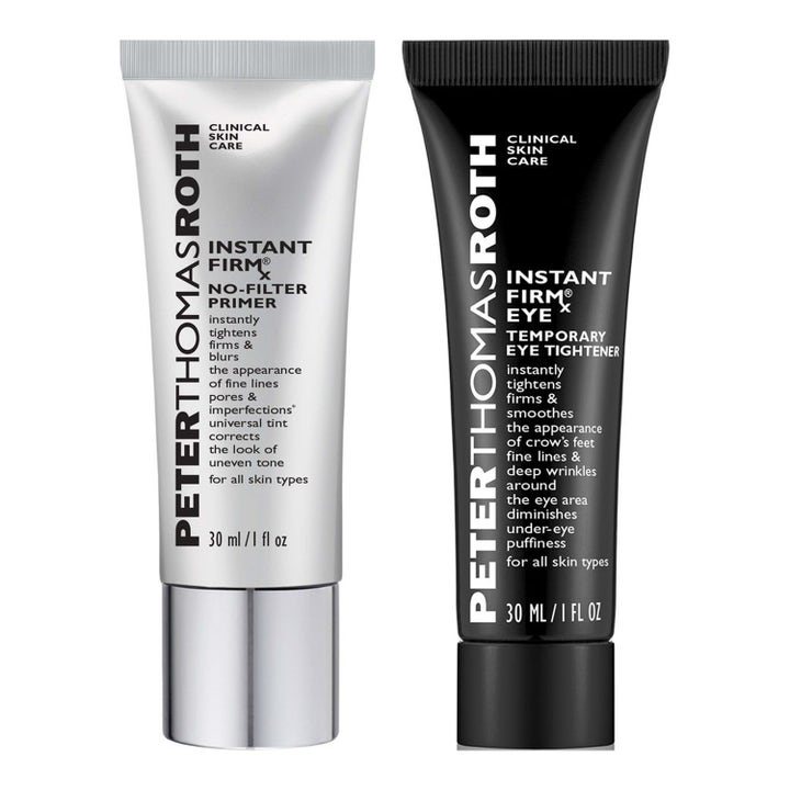 Peter Thomas Roth Instant FirmX Primer og Eye 30 ml opstrammende duo i en sølvfarvet og en sort tube