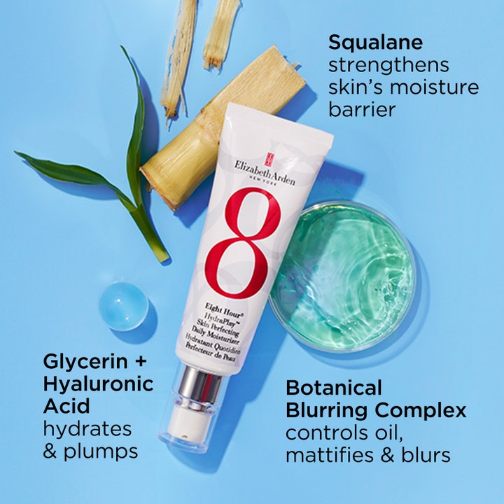 Elizabeth Arden Eight Hour Hydraplay 45 ml fugtgivende ansigtscreme i tube med squalane og hyaluronsyre