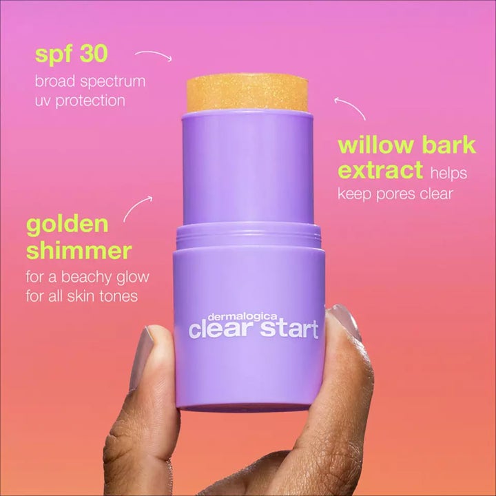 Dermalogica Golden Hour Hydrating SPF30 Stick 20 ml solcreme til ansigtet med pilebarkekstrakt og gyldent glimmer