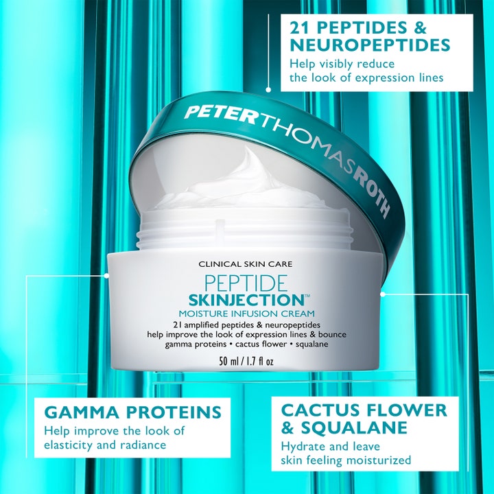 Peter Thomas Roth Peptide Skinjection 50 ml fugtgivende ansigtscreme i hvid krukke med rig tekstur