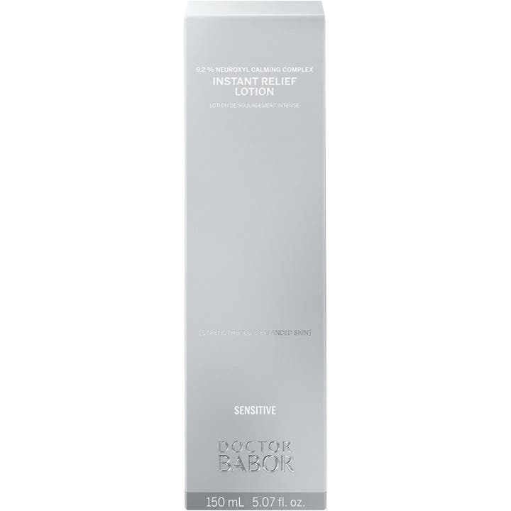 Babor DOC Instant Relief Lotion 150 ml beroligende ansigtsvand i sølvfarvet papæske til sensitiv hud