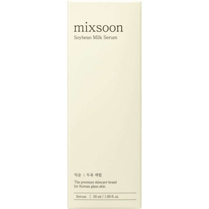 Mixsoon Soybean Milk Serum 50 ml nærende ansigtsserum til Korean glass skin i cremehvid papæske