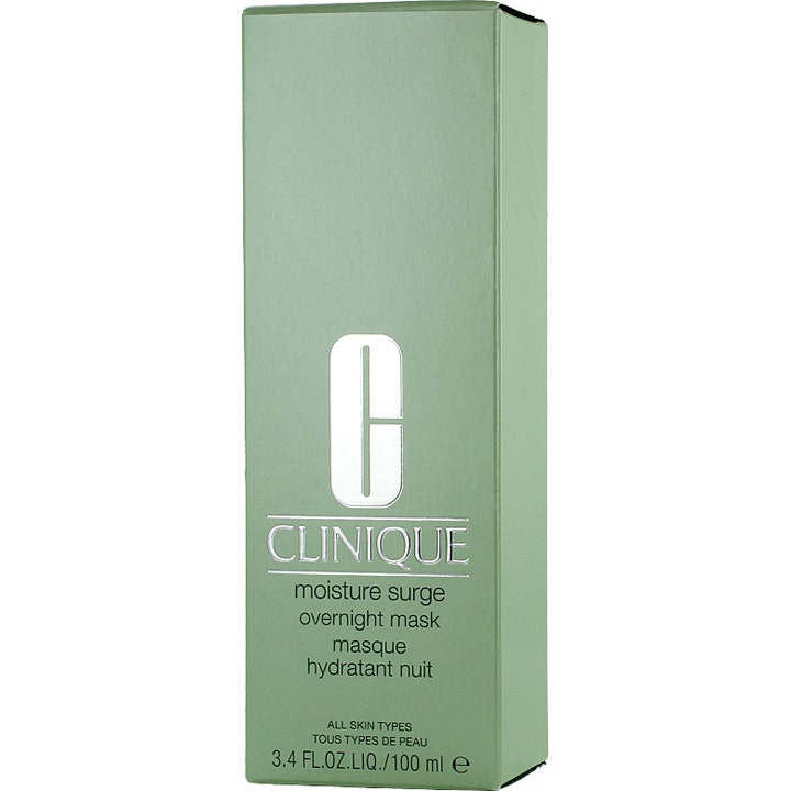 Clinique Moisture Surge Overnight Mask 100 ml fugtgivende natmaske i lysegrøn emballage til alle hudtyper