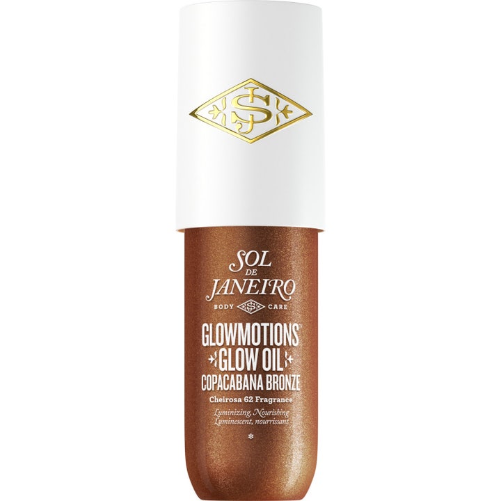 Sol de Janeiro Glowmotions Glow Oil Copacabana Bronze 75ml nærende kropsolie giver glød i flaske med hvidt låg