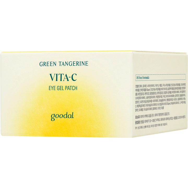 Goodal Green Tangerine Vita C Eye Gel Patch 60 stk øjenmasker i gul papæske giver glød og fugt med C-vitamin