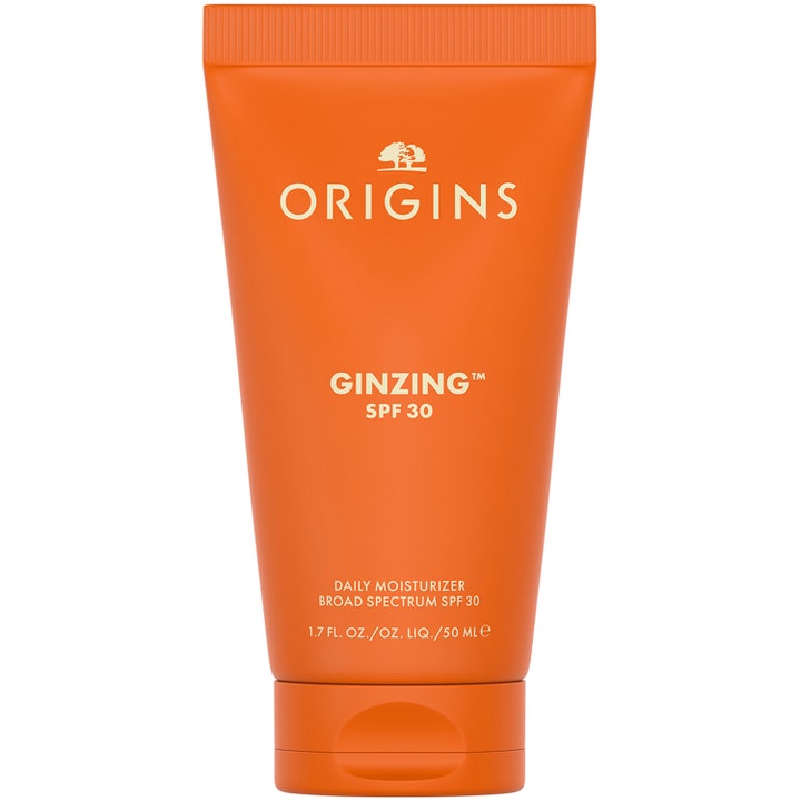 Origins GinZing SPF 30 Daily Moisturizer 50 ml fugtgivende dagcreme i en klar orange tube med hvid tekst