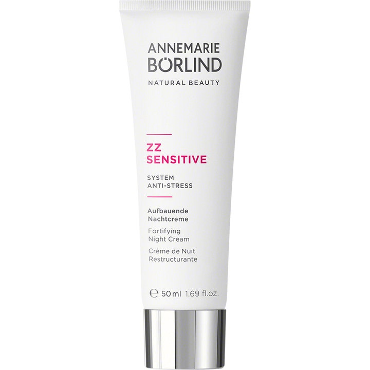 Annemarie Börlind ZZ Sensitive Fortifying Night Cream 50 ml beroligende natcreme i hvid tube med sølvfarvet låg