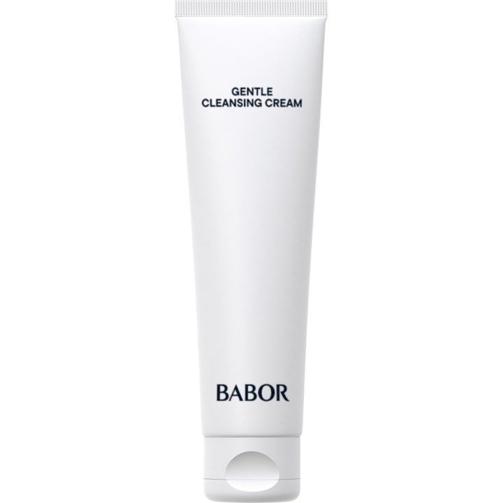 Babor Gentle Cleansing Cream beroligende ansigtsrens i en stilren hvid tube med sort skrift og kliklåg