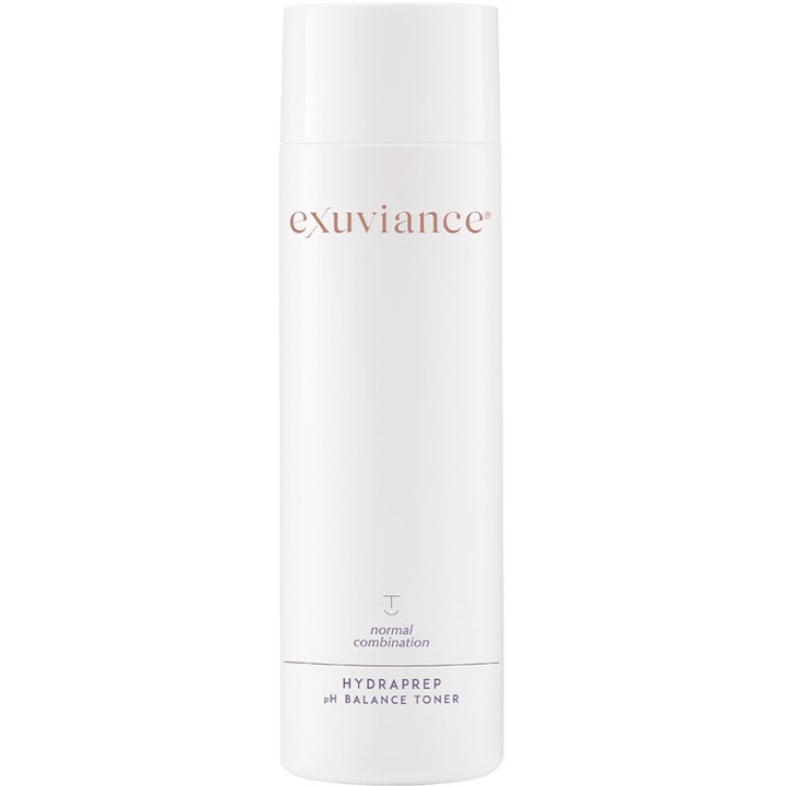Exuviance HydraPrep pH Balance Toner 200 ml genfugtende ansigtsvand i hvid flaske med minimalistisk design