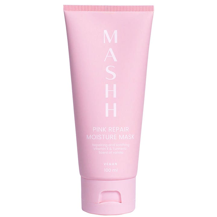 MASHH Pink Repair Moisture Mask 100 ml fugtgivende ansigtsmaske med E-vitamin i en mat lyserød tube