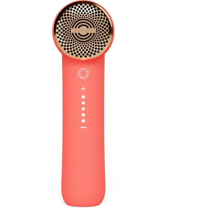 FOREO PEACH 2 go 1 stk IPL hårfjerner i ferskenfarvet design med guldtonet behandlingsvindue