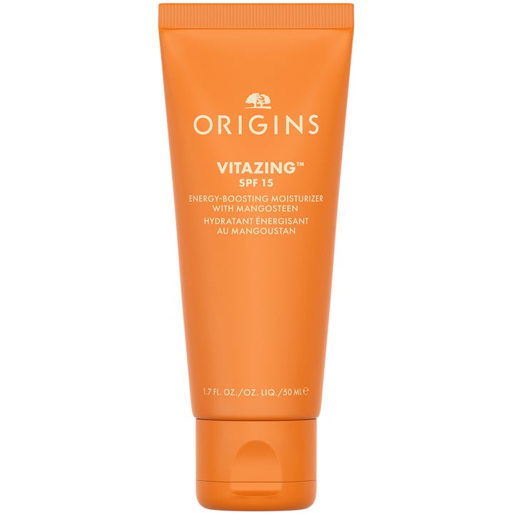 Origins VitaZing SPF 15 50 ml energigivende fugtighedscreme i en livlig orange plasttube med mangosteen